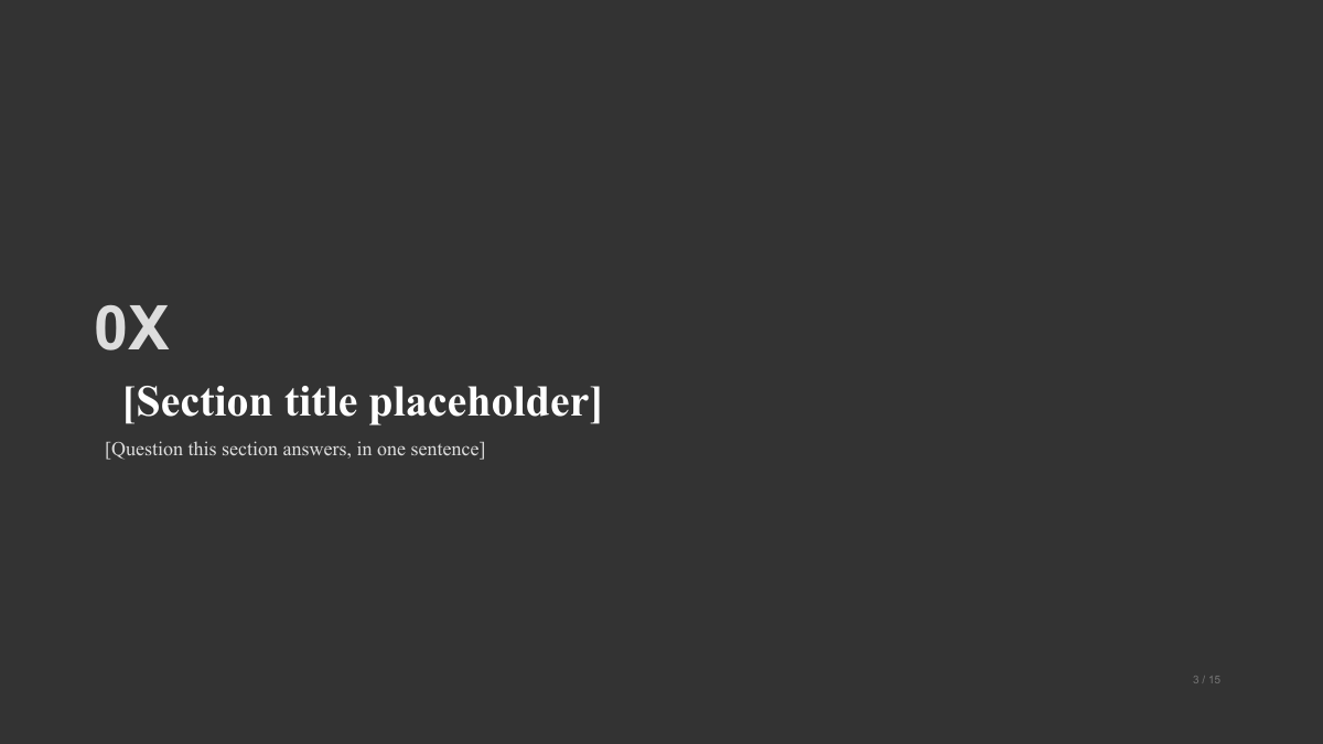 Section transition slide
