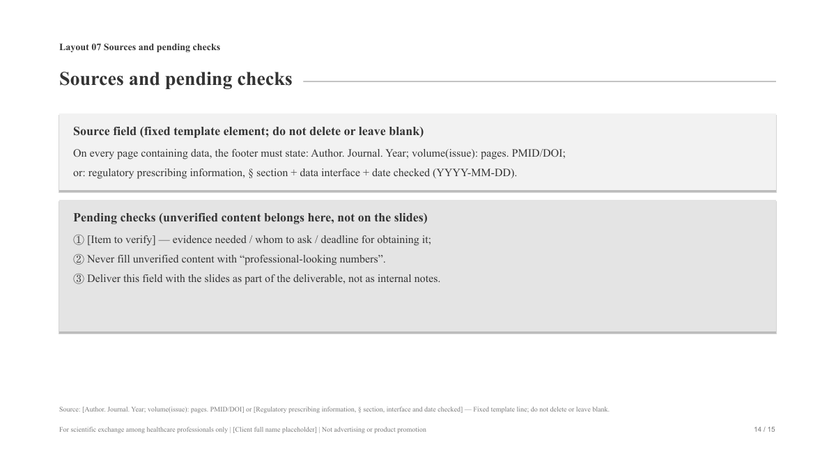 Sources and verification slide